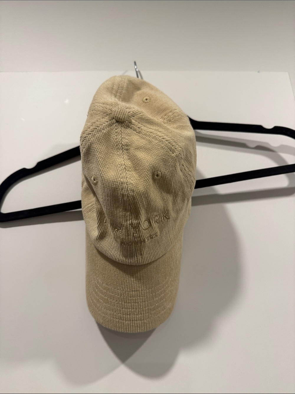 Beige Corduroy Baseball Cap - Women Accessories Hat